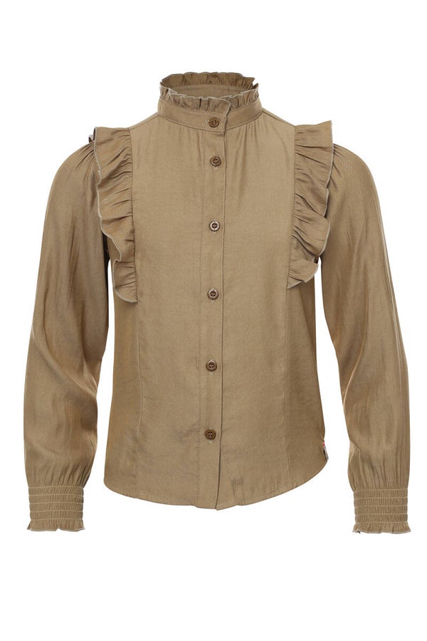 Looxs 10sixteen Fine Twill Blouse - Forrest