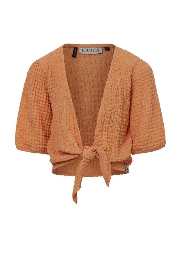 Looxs 10sixteen Wrap Blouse - Abricot*