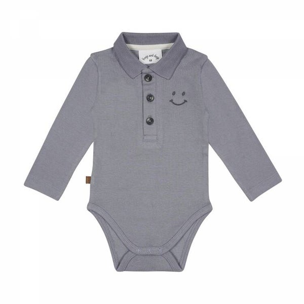 Frogs And Dogs Romper Smile - Grey