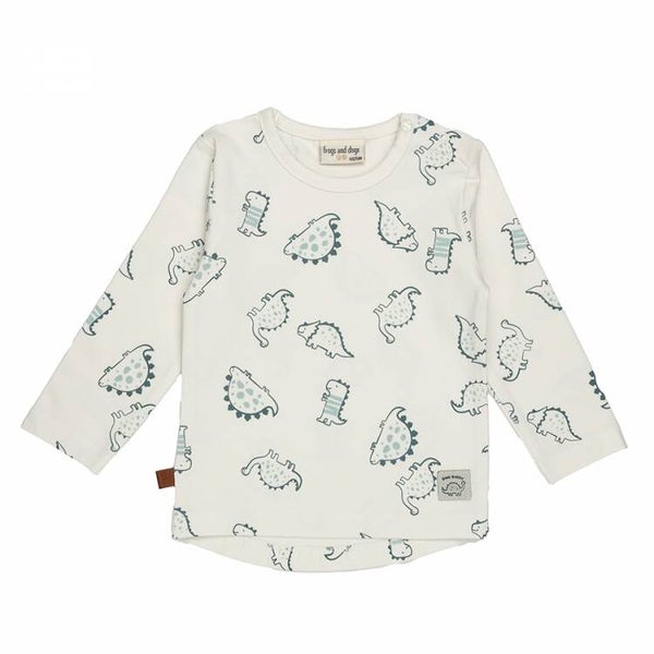 Frogs And Dogs Dino T-Shirt - White Alyssum