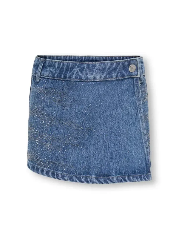 Kids Only Skort Stella Rhinestone - Light Blue Denim