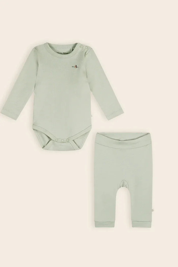 Nono x Petit Maison Set Romper + Legging - Sea Foam