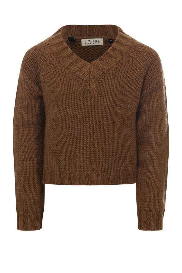 Looxs 10sixteen Cropped Pullover - Teddy Brown*