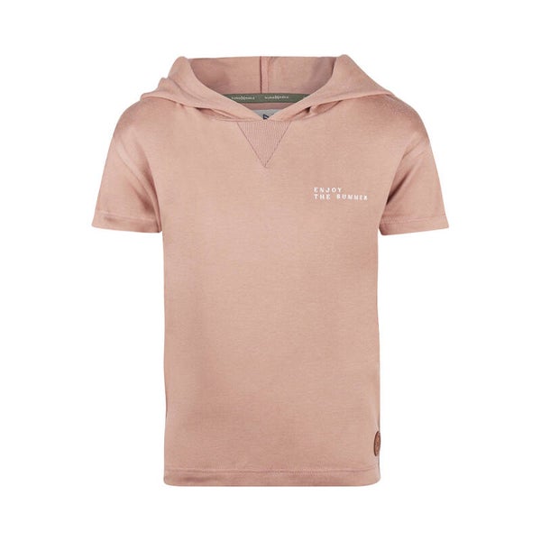 Koko Noko T-shirt with hood (Loose fit) - Dusty Pink