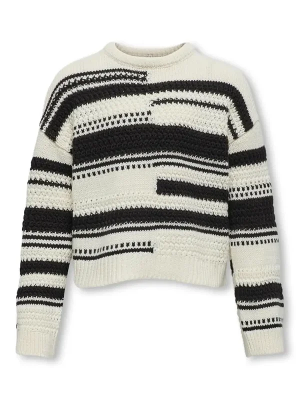 Kids Only Trui Sutha - White/Black (valt ruim!)