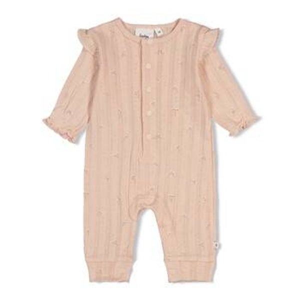 Feetje Delicate Flower Pak pointelle rib AOP - Lichtroze