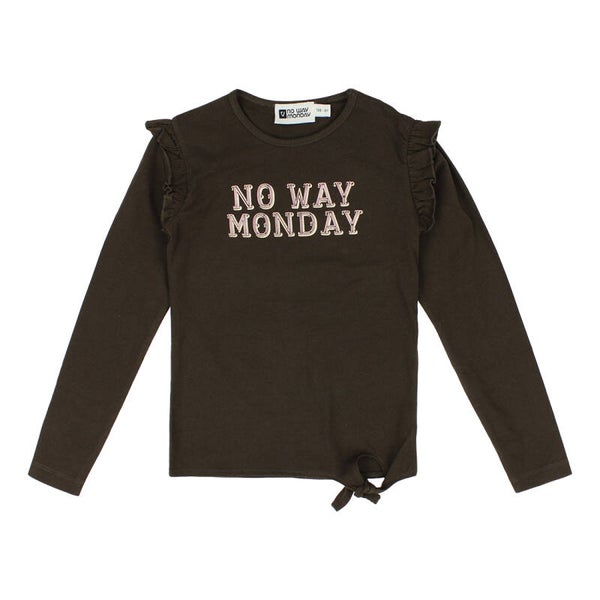 No Way Monday Shirt - Brown*