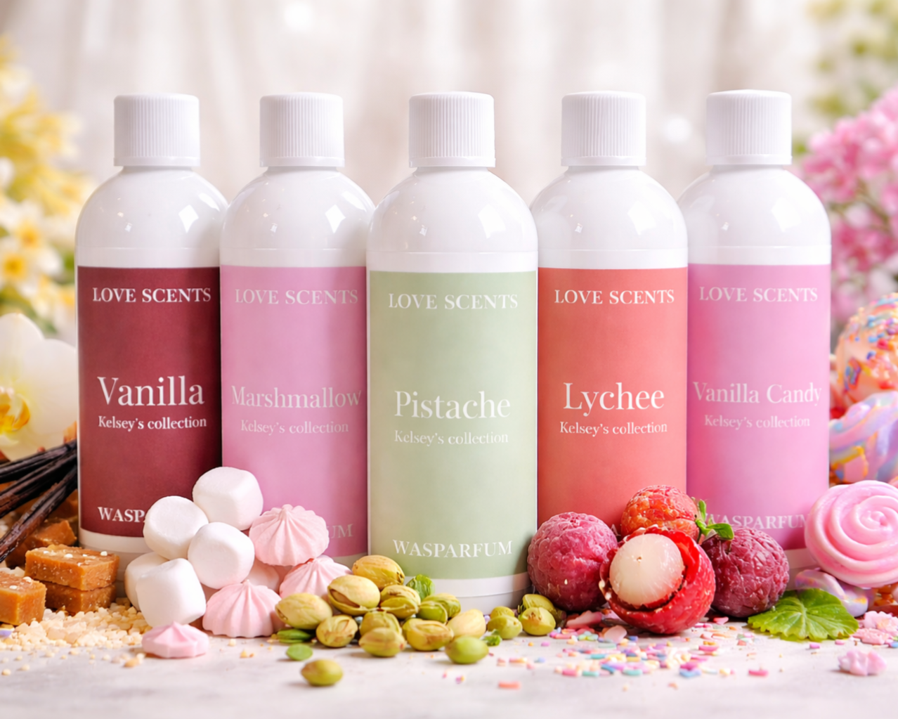 Proefpakket - Wasparfum Kelsey’s collection 5 x 10 ml