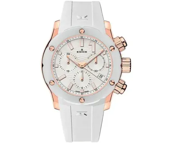 Edox 10225-37RB-BIR CO-1 Chronograph Ladies Watch Ceramic 38mm 30ATM