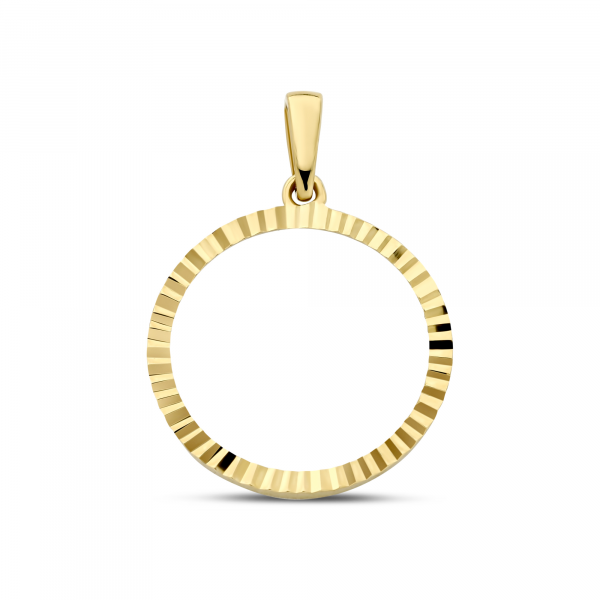 Gouden pendant met diamant cut