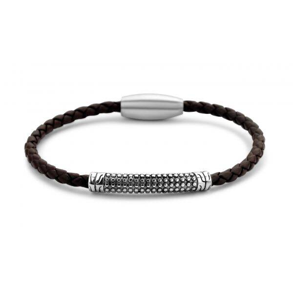 Frank 1967 Leren armband met stalen element