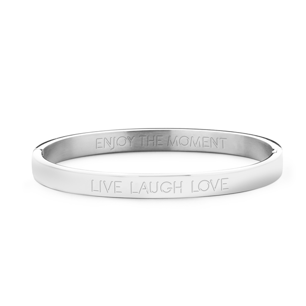 Key Moments in color stalen bangle met tekst 8KM-BC0061