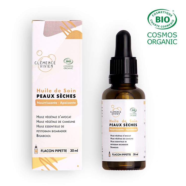 Clémence et Vivien - Huile de soin peaux sèches - 30 ml