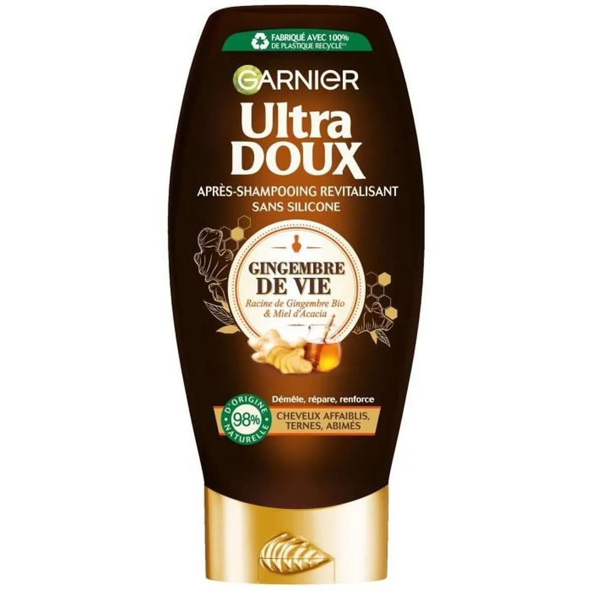 Garnier - Ultra Doux Après-Shampoing Revitalisant Gingembre de Vie - 200 ml