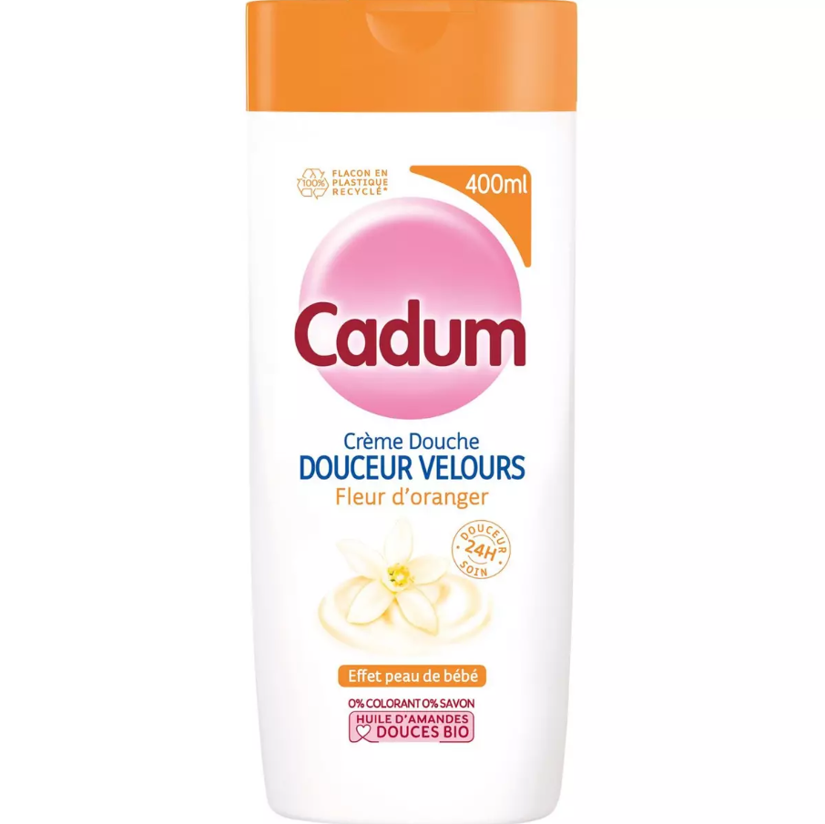 Cadum - Crème douche Douceur Velours à la Fleur d'Oranger - 400 ml