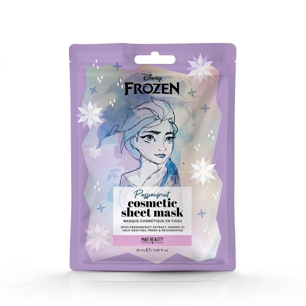 Mad Beauty - Masque en tissu pour le visage Elsa à l'extrait de Fruit de la Passion Disney La reine des neiges - 25 ml