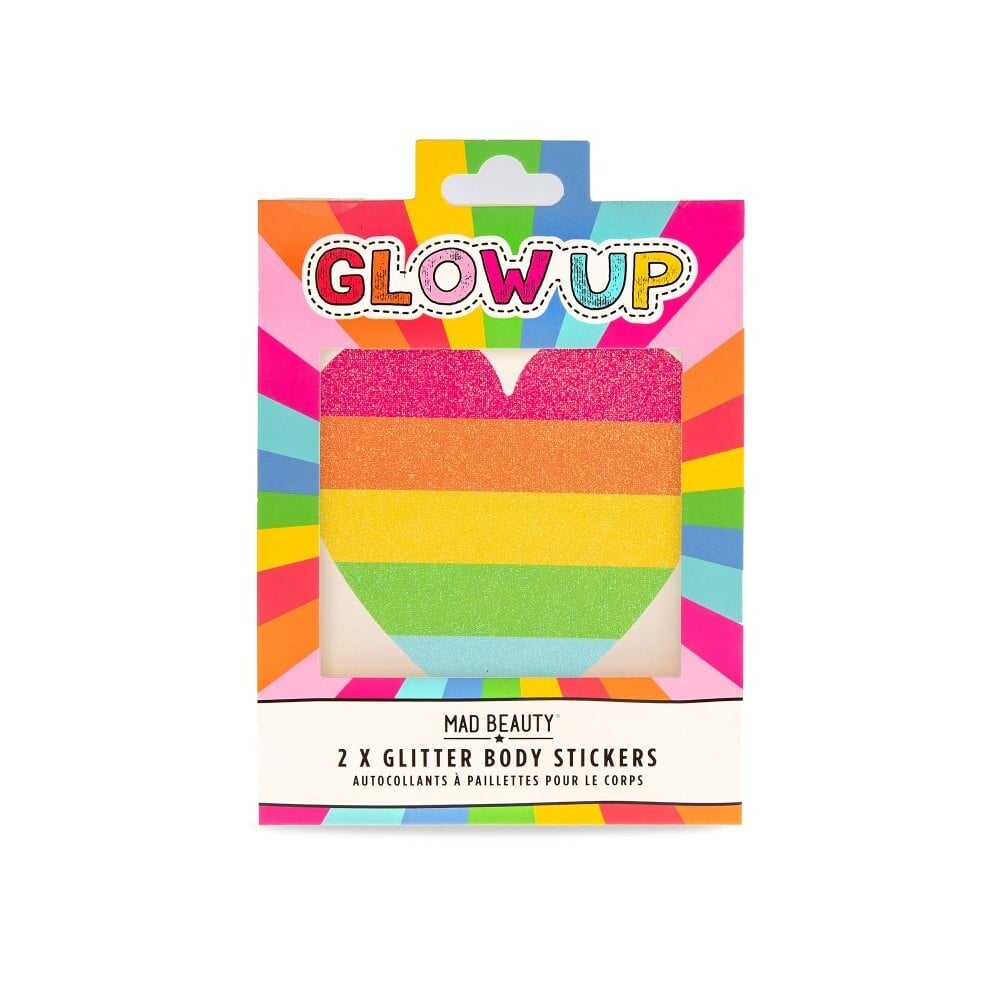 Mad Beauty - Autocollants à paillettes pour le corps x2 Arc en ciel