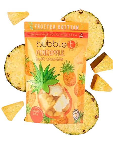 Bubble T Cosmetics - Crumble de bain pétillant à l'ananas - 250 G
