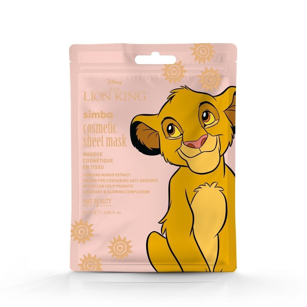 Mad Beauty -  Masque en tissu pour le visage Simba à la Mangue Disney Le roi lion - 25 ml