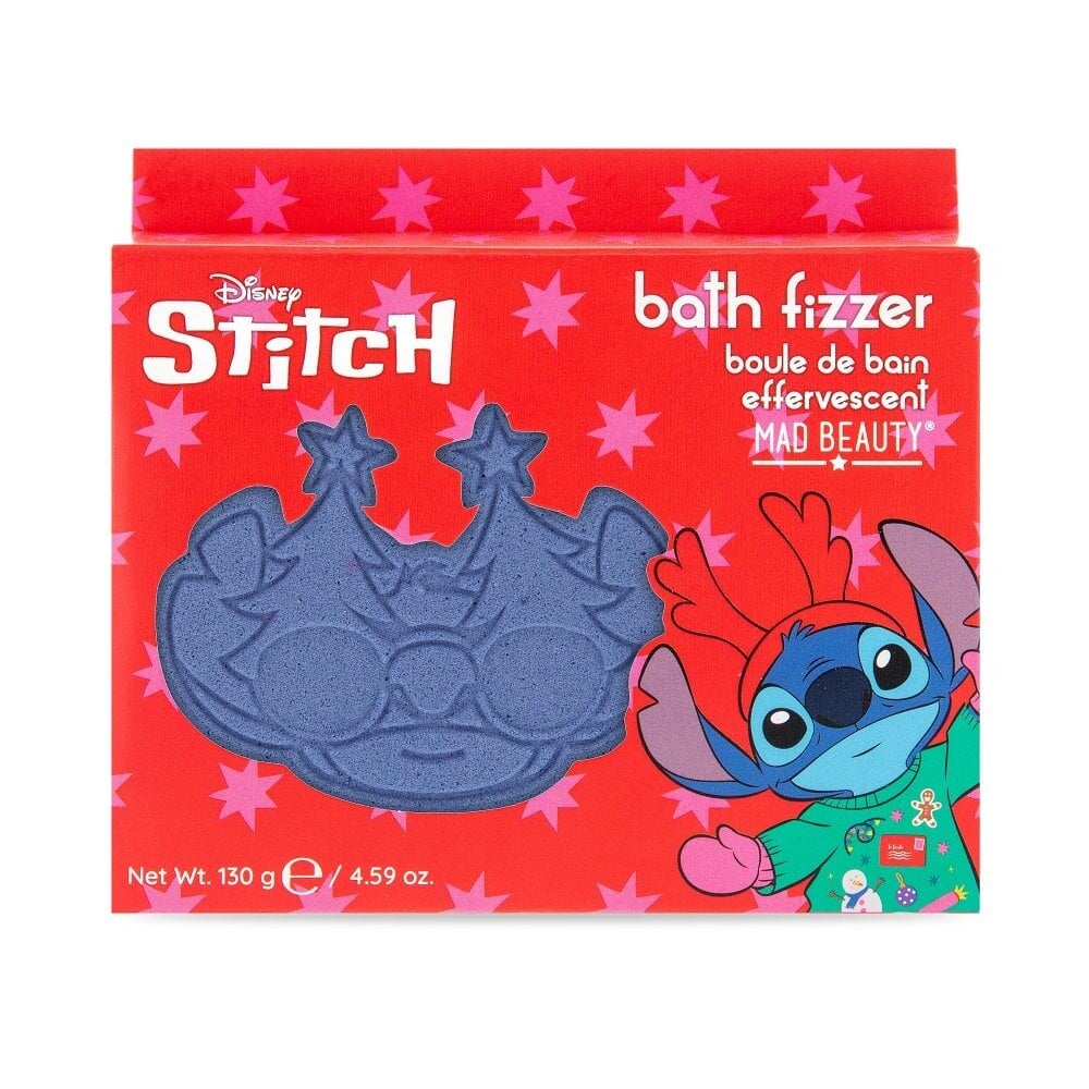 Mad Beauty - Boule de bain effervescente Stitch aux Baies Sauvages Disney Stitch à Noël - 130 G