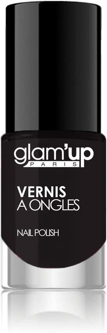 Glam'Up - Vernis à ongles longue tenue N°119 Noir - 10,5 ml