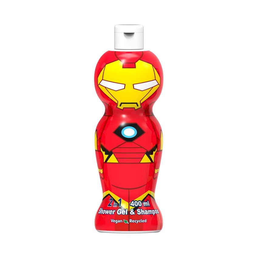 Air Val - 2 en 1 Gel douche & Shampoing Iron Man Marvel - 400 ml
