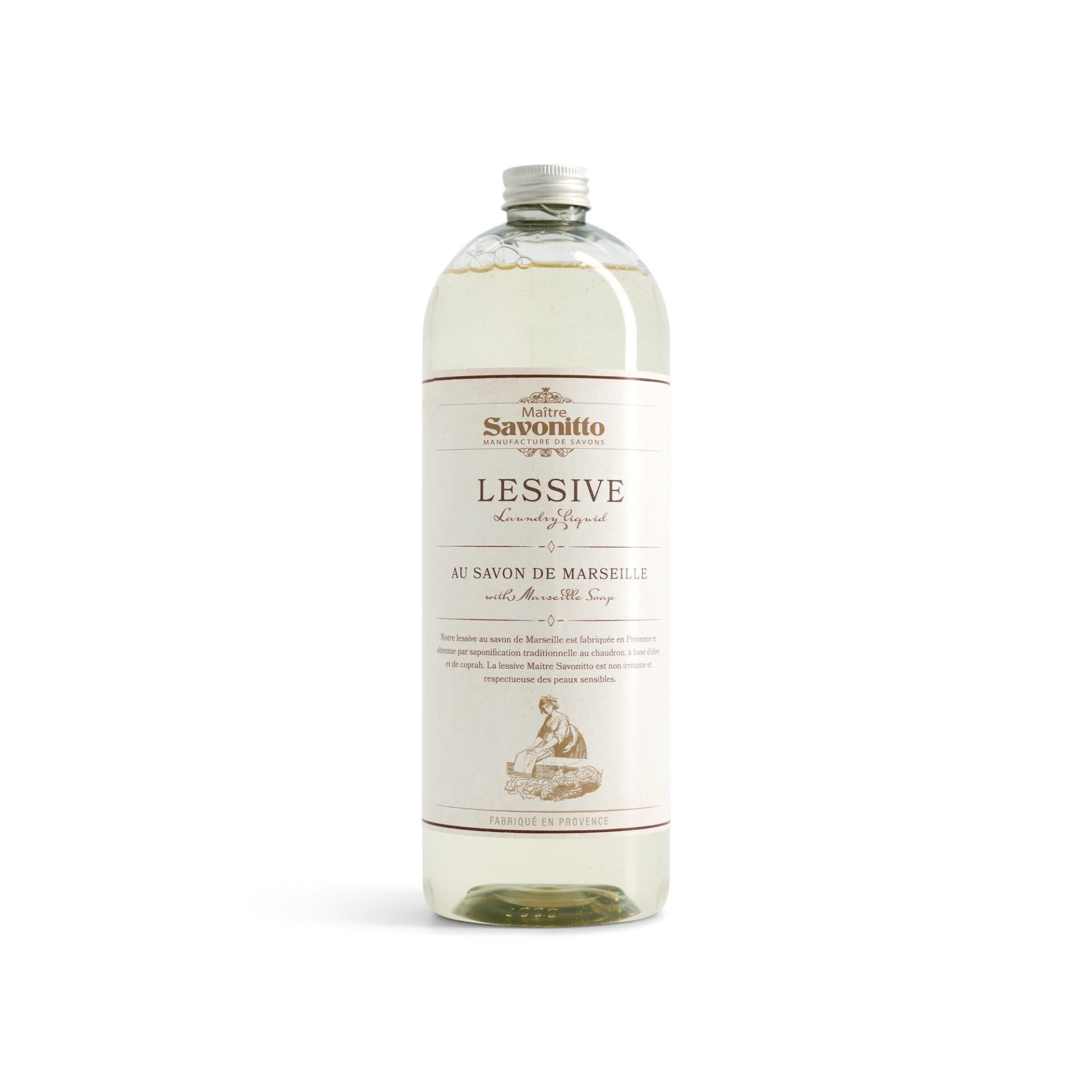 Maitre Savonitto - Lessive liquide au Savon de Marseille au Myrrhe, Musc et Ambre - 1L