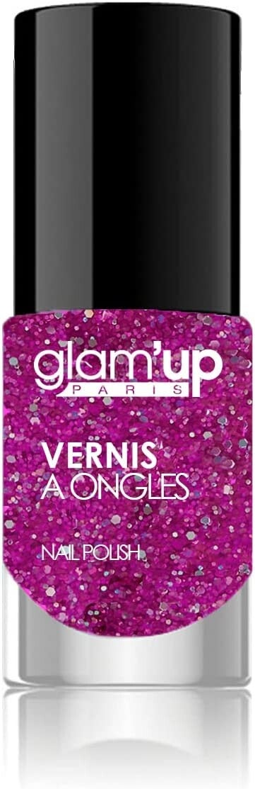 Glam'Up - Vernis à ongles longue tenue N°130 Pailleté Violet - 10,5 ml