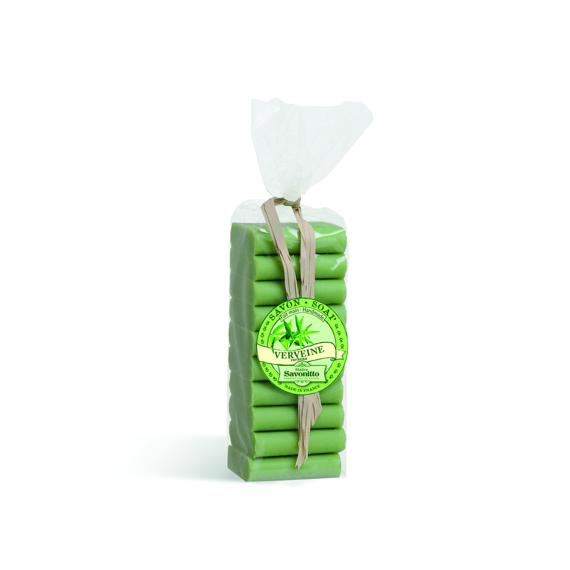 Maitre Savonitto - Sachet de 10 savons Exfoliant à la Verveine - 10 x 24 g