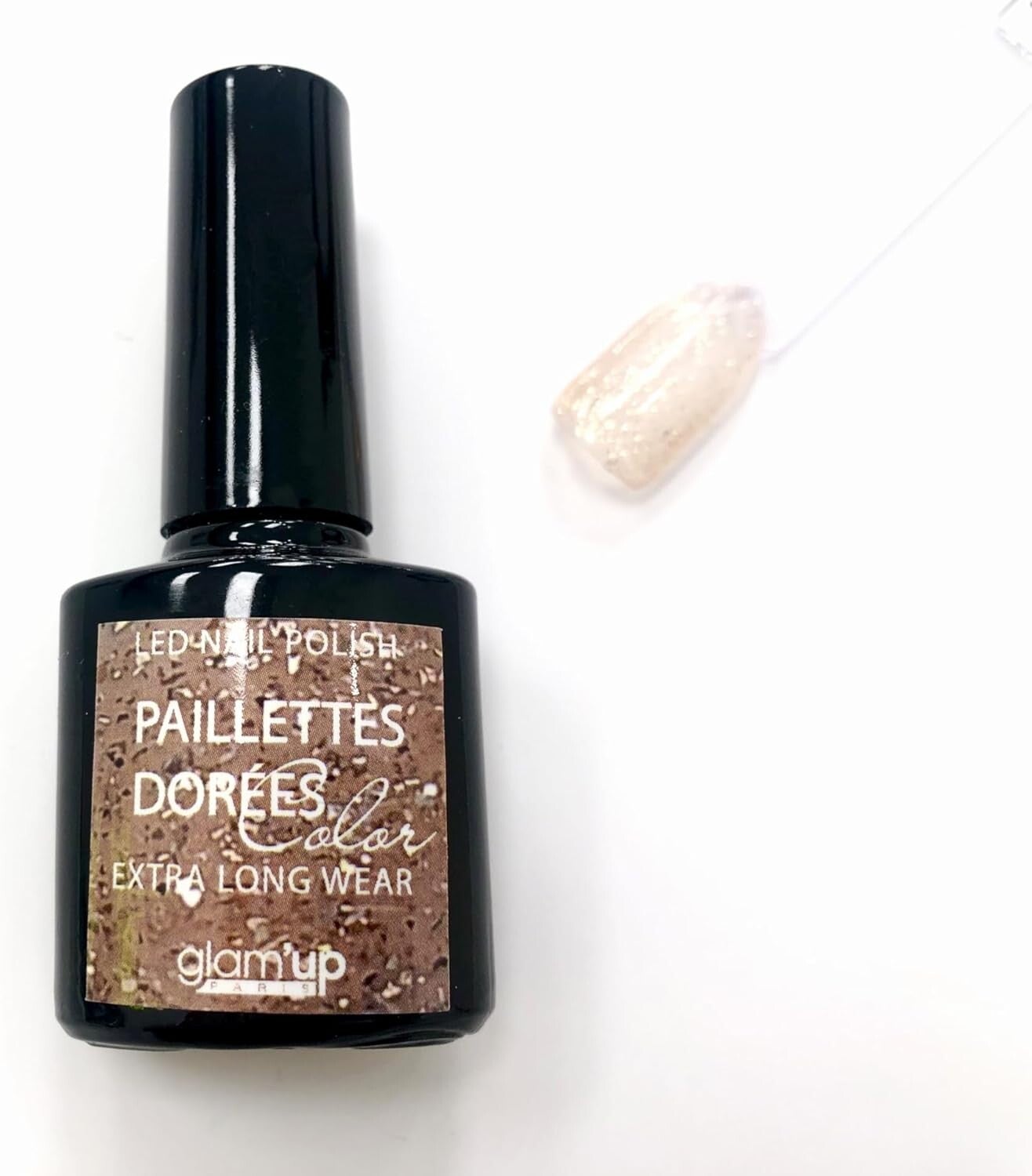 Glam'Up - Vernis à ongles semi-permanent UV & LED N°513 Paillettes Dorées - 6 ml