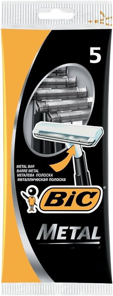 BIC - Rasoir homme jetable metal x 5 pcs