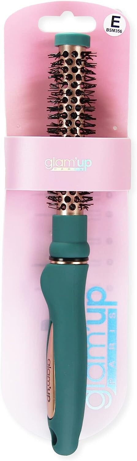 Glam'Up - Brosse à cheveux brushing céramique mini Vert