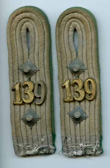 Gebirgsjäger Shoulder Boards for a Hauptmann of "Gebirgsjäger Regiment 139"