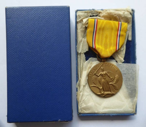 SOLD WW2 Cased American Defense Medal