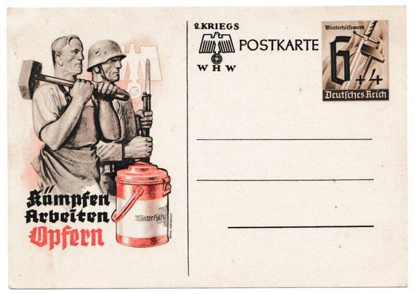 "Kampfen Arbeiten Opfern" Winterhilfswerk Postcard