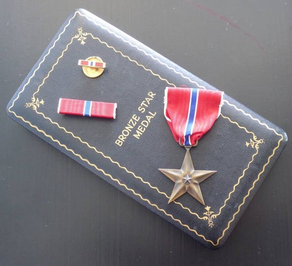 SOLD WW2 Cased & Named Bronze Star Medal