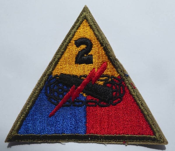 SOLD WW2 2nd Armored Division Patch (OD Border)
