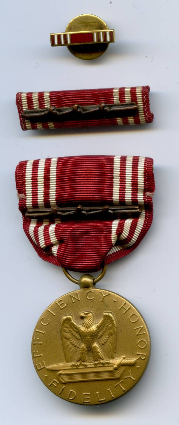 WW2 Good conduct medal with bronze knott device