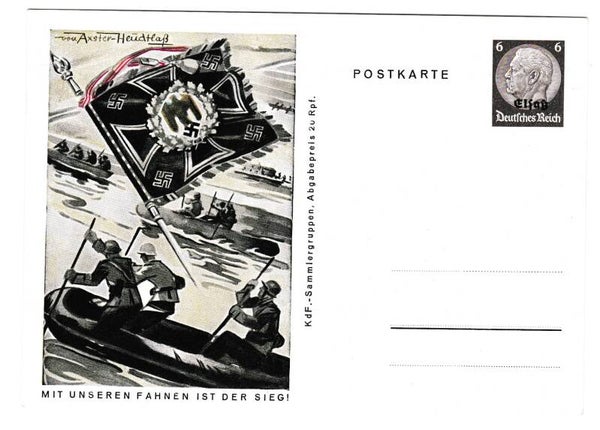 Postcard 'Mit unseren fahnen ist der Sieg!'