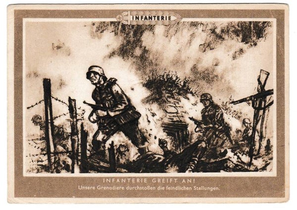 Postcard 'Infanterie Greift an!'