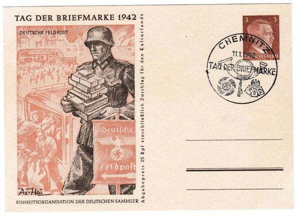 Postcard 'Tag der Briefmarke 1942 "Deutsche Feldpost"'