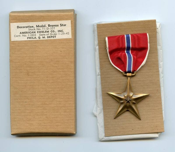 WW2 Boxed Bronze Star Medal