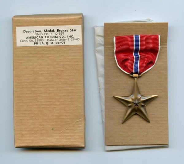 WW2 Boxed Bronze Star Medal