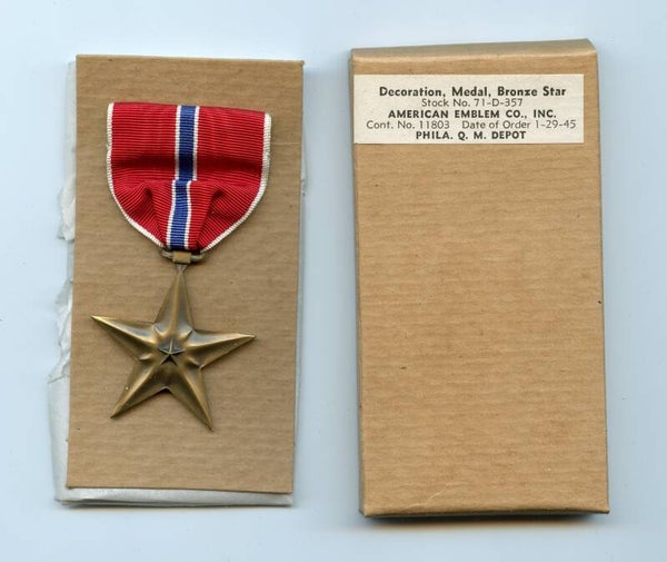 WW2 Boxed Bronze Star Medal