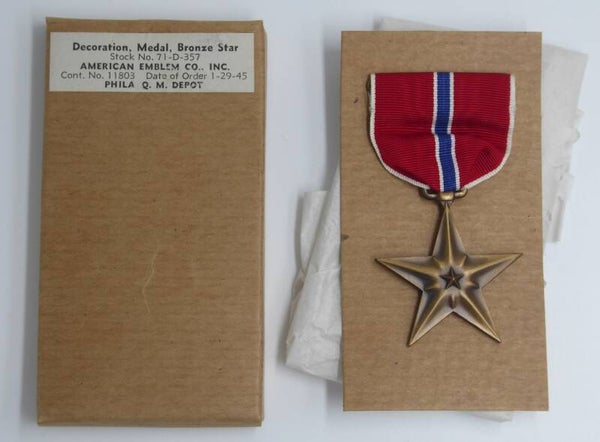 WW2 Boxed Bronze Star Medal