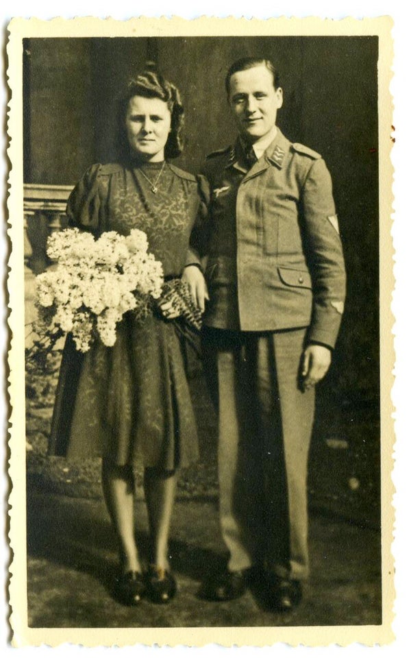 Wedding Portrait Photo Luftwaffe Soldier