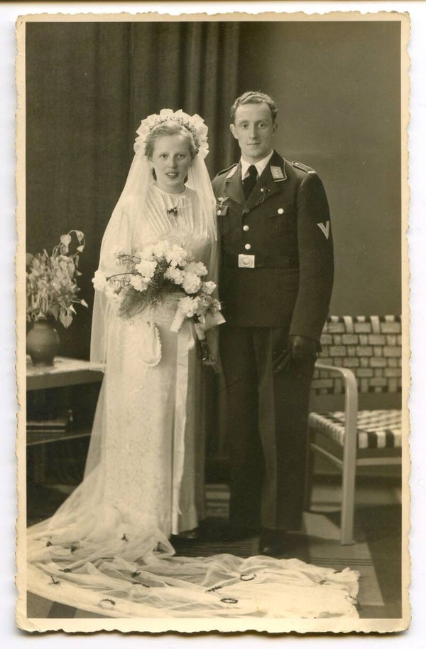 Wedding Portrait Photo Luftwaffe Soldier