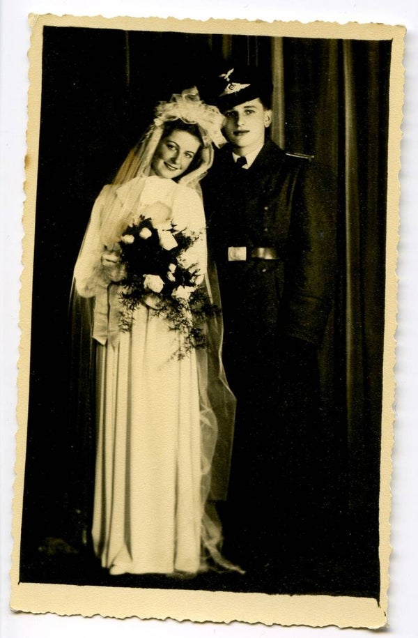 Wedding Portrait Photo Luftwaffe Soldier