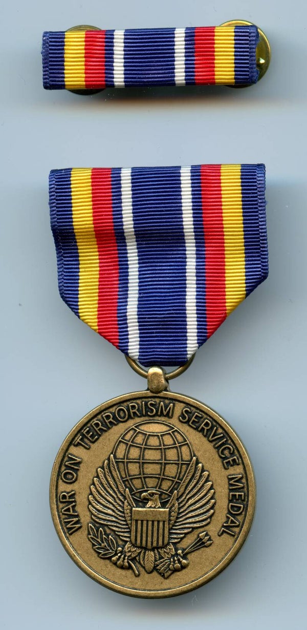 Post WW2 Global War on Terrorism Service Medal + Ribbon Bar