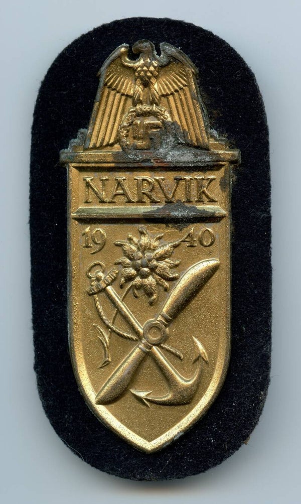 Kriegsmarine Narvik Shield by probably Wilhelm Deumer